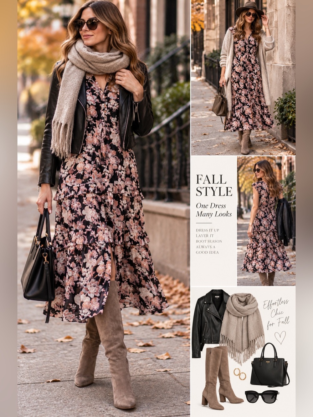 429$PAIGE Rozlyn 100% Silk Floral Tiered Midi Dress Black Pink Size 2